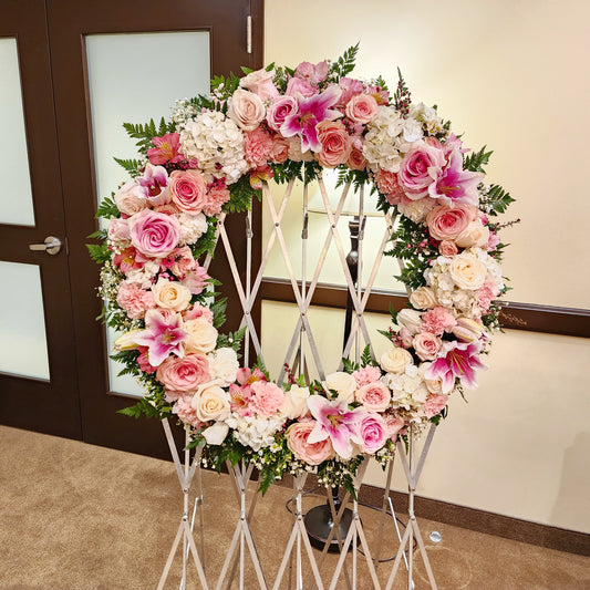 fleurs funéraires - Tenture murale ronde / funeral flowers - Round Wall Hanging