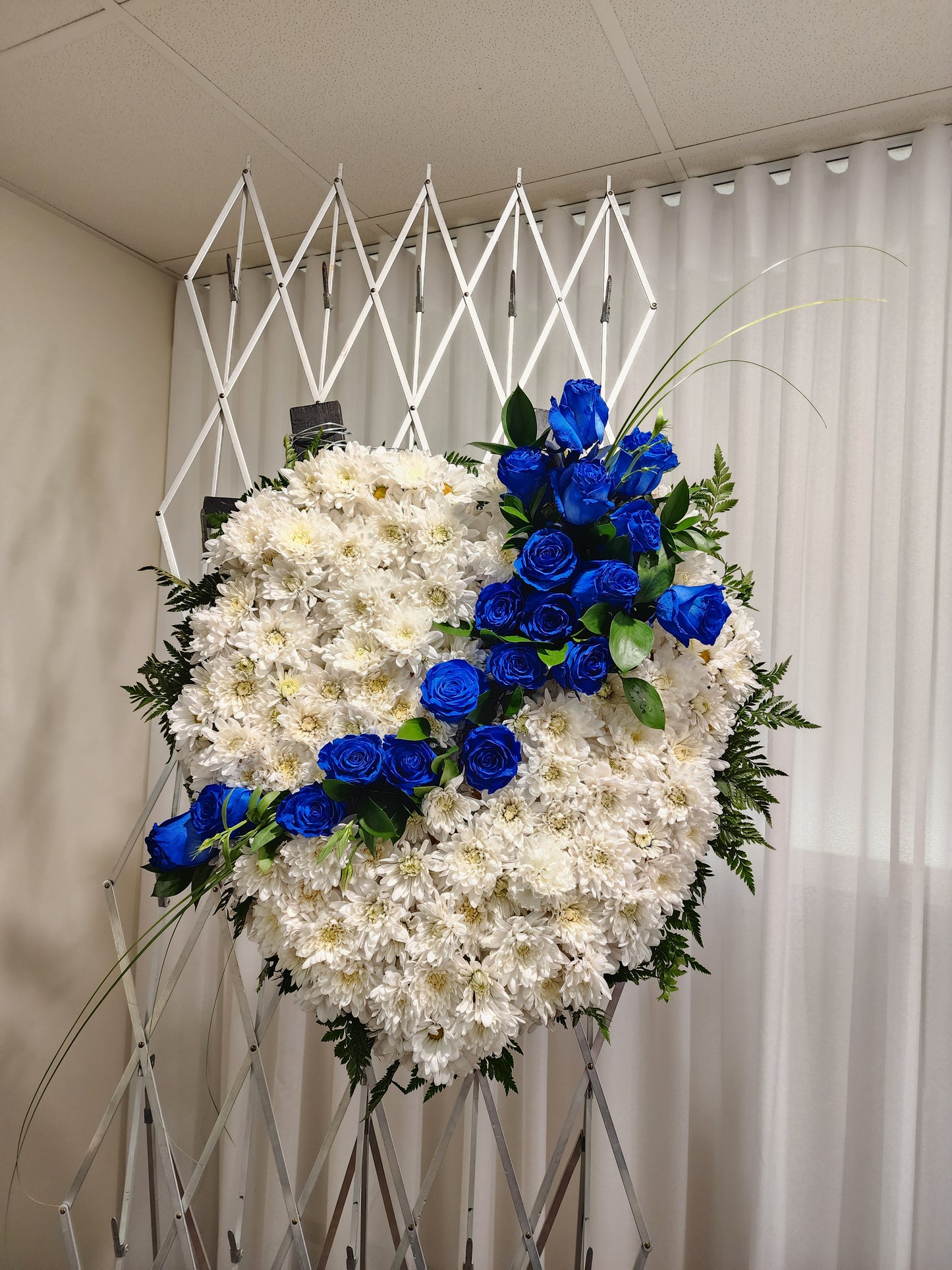 Heart style funeral flowers
