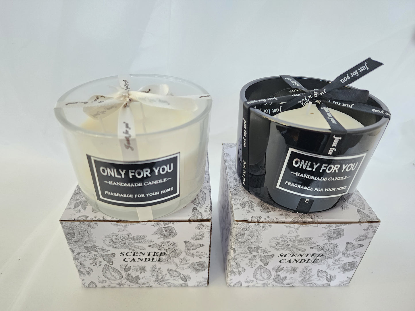 white and black candle