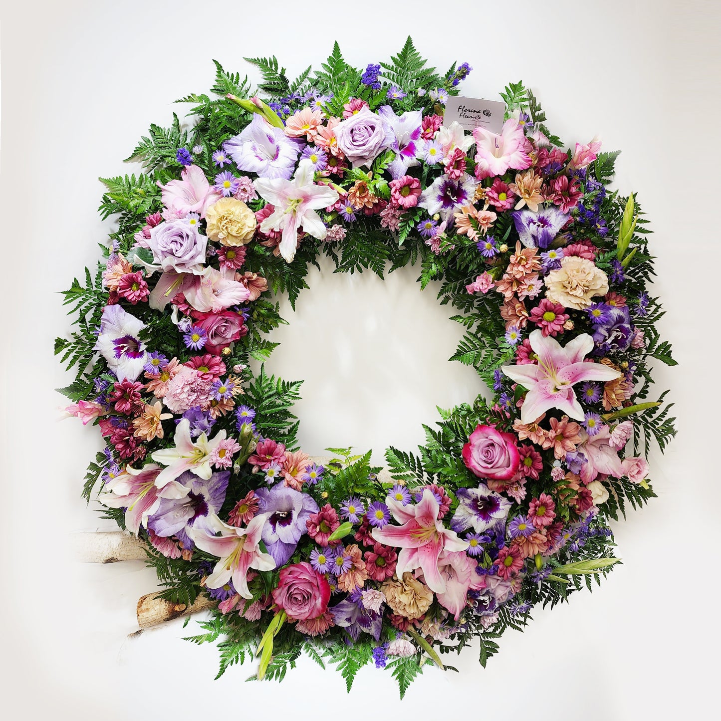 fleurs funéraires - violettes et roses / funeral flowers - purple and pink