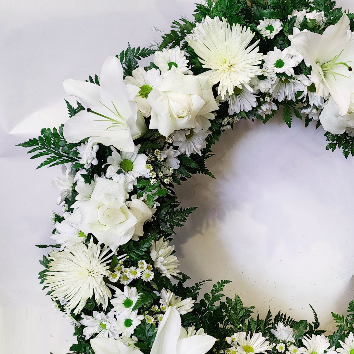 fleurs funéraires - Blanches / funeral flowers - White