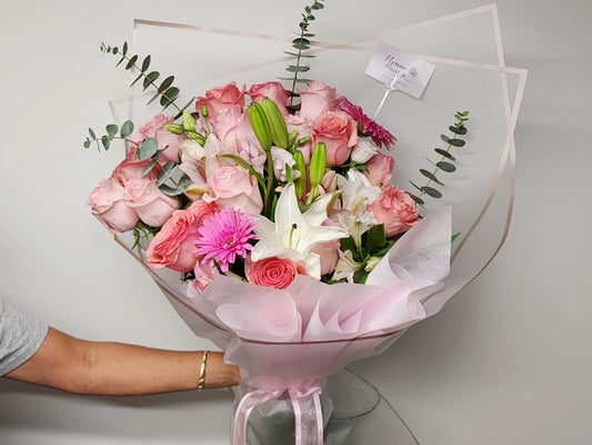 Roses and lily