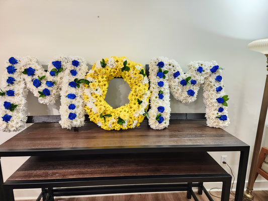 Letter Funeral Flowers