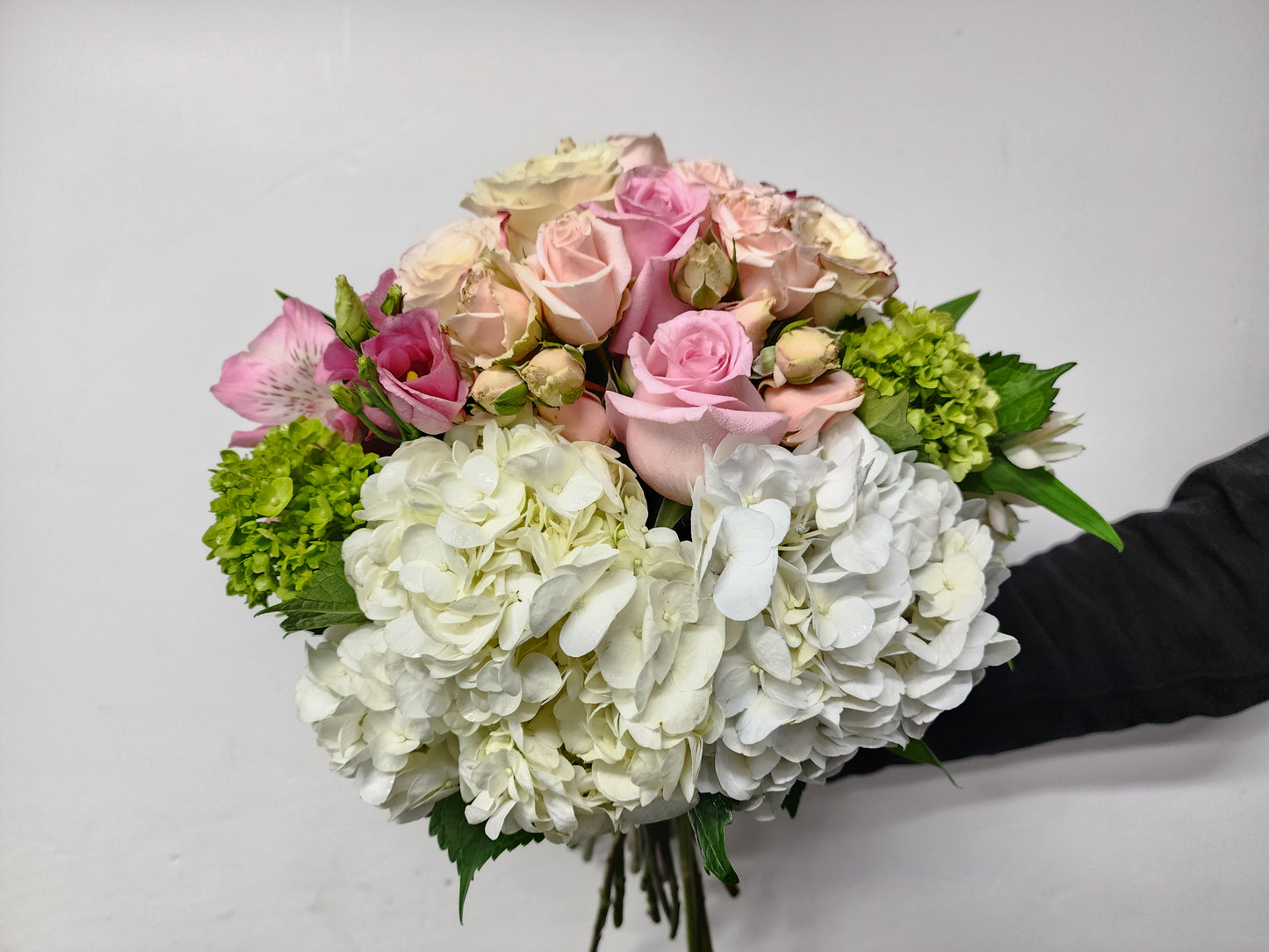 roses and hydrangeas